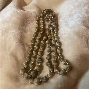 Elegant Gold Beaded Necklace